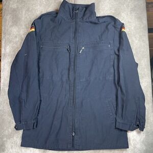 Vintage German Navy Blue Military Jacket Size L Bundeswehr 1985 Workwear